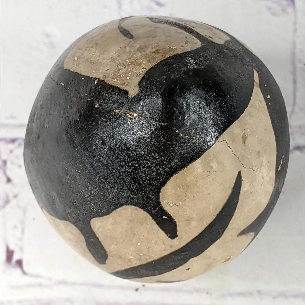 Vintage Peruvian Chulucanas Pottery Egg From Peru